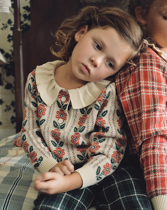 LILI et NENE キッズ BONJOUR 2023AW KIDS Red Flower Polo 4A-6A