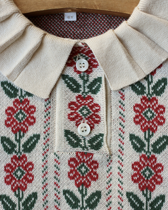 LILI et NENE キッズ BONJOUR 2023AW KIDS Red Flower Polo 8A 