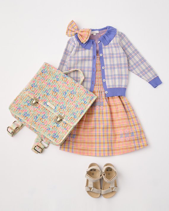 LILI et NENE キッズ BONJOUR 2023SS KIDS School bag(Blue LILI et NENE キッズ BONJOUR 2023SS KIDS School bag(Blue