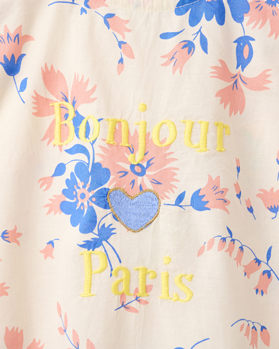 bonjour 12Yブラウス LILI et NENE キッズ BONJOUR 2023SS KIDS Top with flounce（Paris