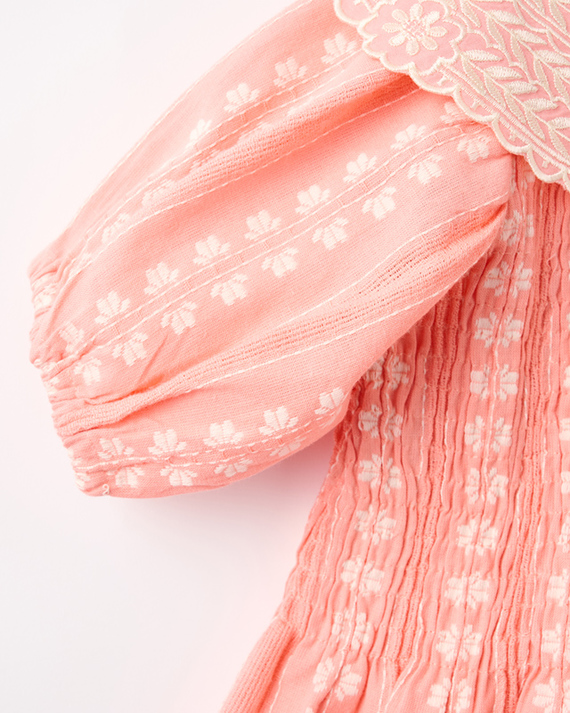 トップス Bonjour 6y PINK JACQUARD TUNIQUE 23ss LILI et NENE キッズ BONJOUR 2023SS KIDS Tunique（vanilla