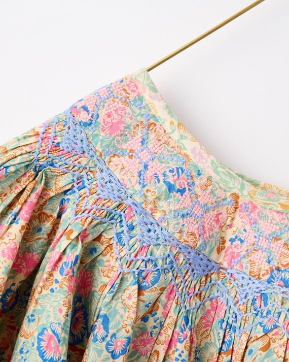 LILI et NENE キッズ BONJOUR 2023SS KIDS Butterfly dress（Blue