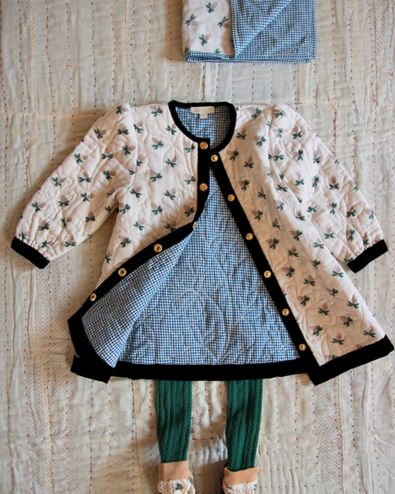 LILI et NENE キッズ BONJOUR 2024AW KIDS DRESS COAT WITH SCARF 50