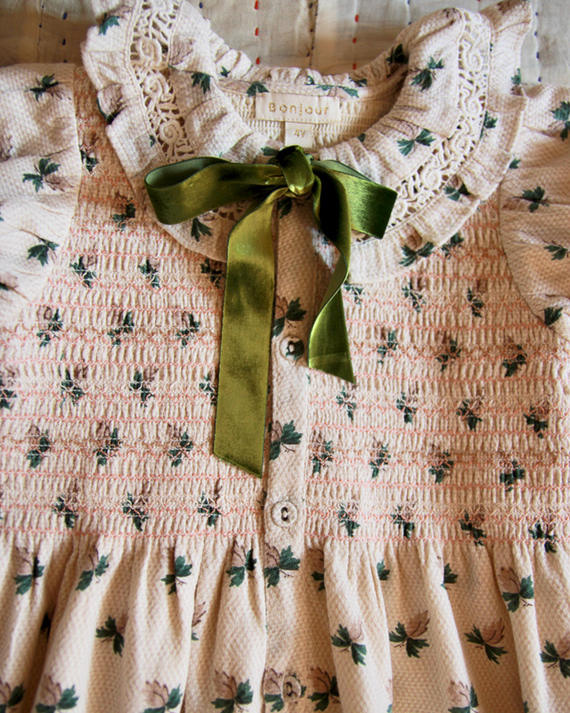 Roasalie Dress - Red check - 8y / Bonjour Diary | baby's breath