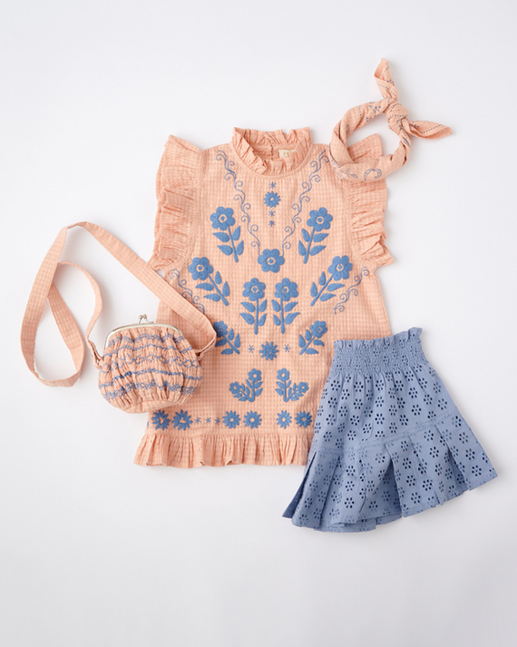 LILI et NENE キッズ BONJOUR 2024SS KIDS TUNIQUE FLOUNCES