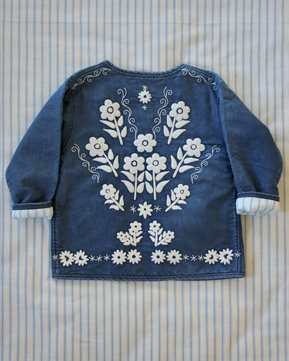 LILI et NENE キッズ BONJOUR 2024SS KIDS JACKET Denim 6A