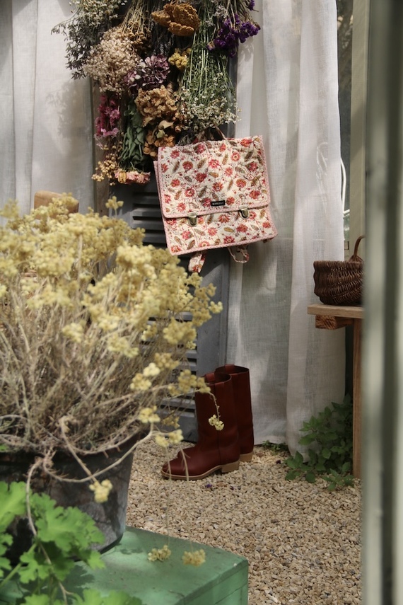 バッグ BONJOUR 2025AW School bag Aline print LILI et NENE キッズ BONJOUR 2025AW KIDS School bag Aline print