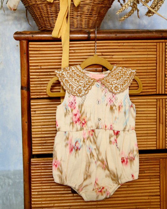 LILI et NENE ベビー 【SALE 50%OFF】BONJOUR 2025SS BABY Romper with