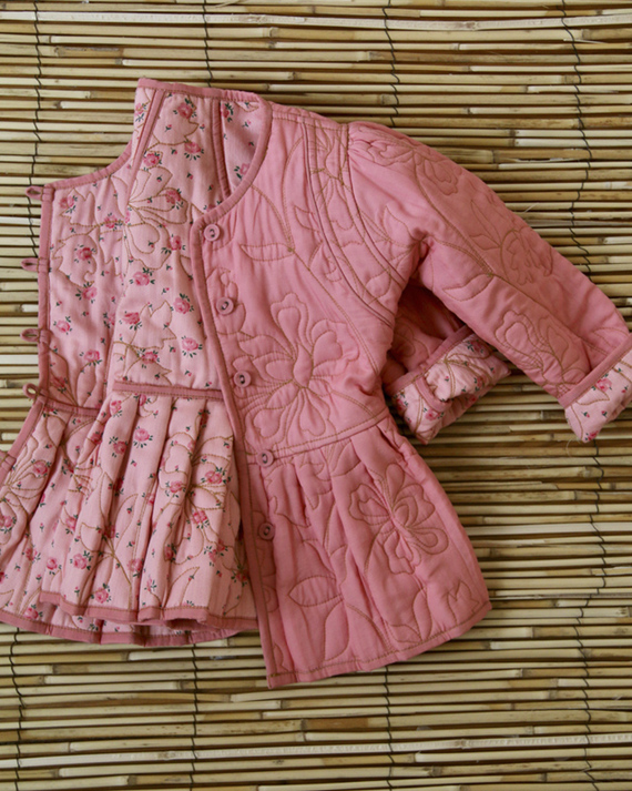 LILI et NENE キッズ BONJOUR 2025SS KIDS Reversible Quilted Jacket
