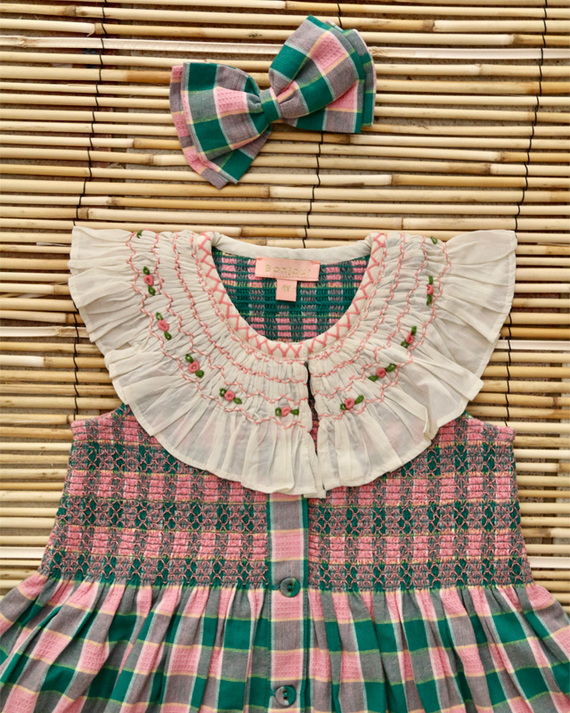 LILI et NENE キッズ BONJOUR 2025SS KIDS Ibiza Top + Hair clip Pink