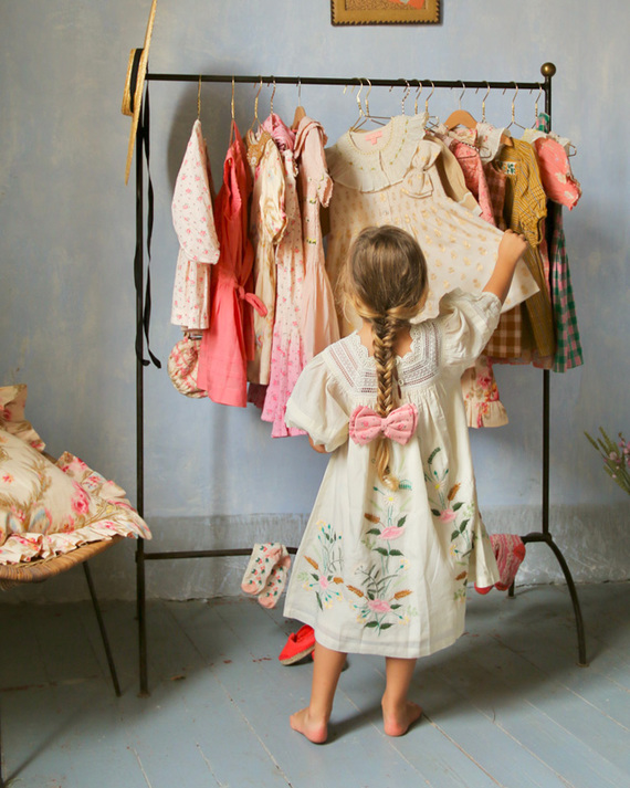 LILI et NENE キッズ BONJOUR 2025SS KIDS Dress Ecru Sushi voile 8A-10A