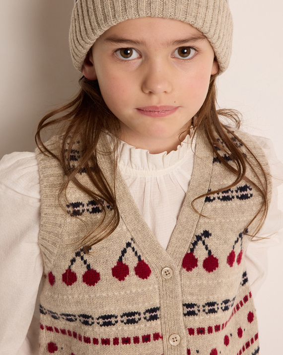 LILI et NENE キッズ BONPOINT 2023AW KIDS CARDIGAN THEVY（992 Gris