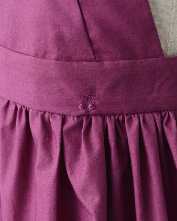 Bonpoint♡チェリー エプロンドレス 10A LILI et NENE キッズ BONPOINT 2023SS KIDS ROBE GLADYS（058