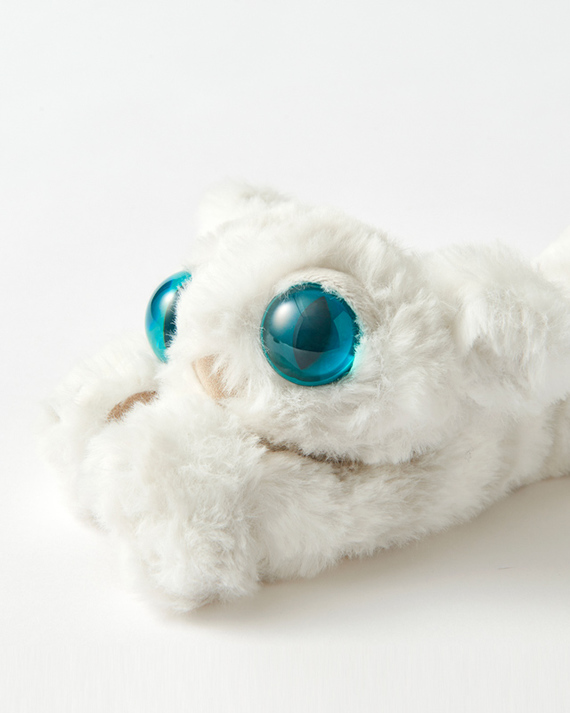 LILI et NENE キッズ BONPOINT CHAT EN PELUCHE YEUX VERT（090