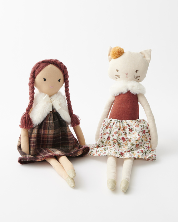 LILI et NENE キッズ BONTON タータンチェックドール/人形/ぬいぐるみ