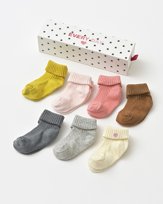 LILI et NENE ベビー BONTON BABY SOCKS（U152 ROSE BONT ）3M