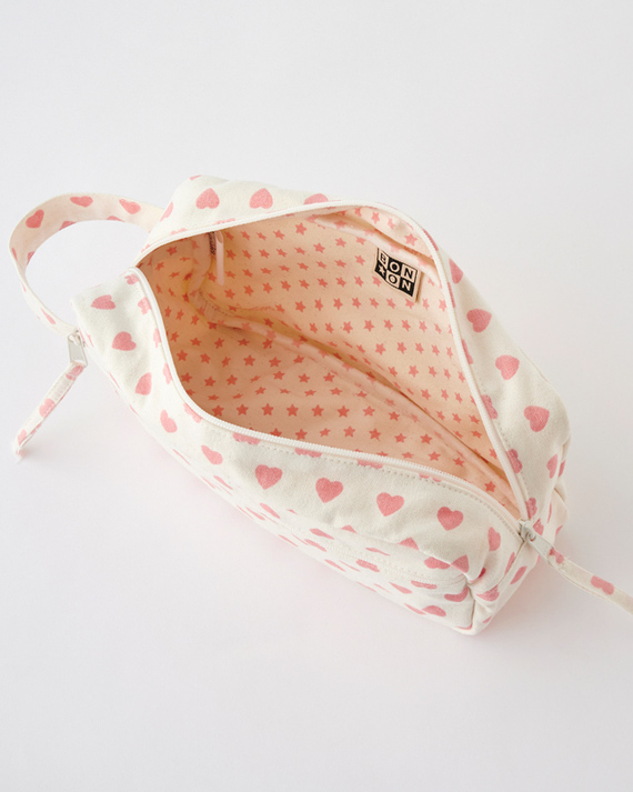 コットンポーチ Lサイズ ☆ BONTON ポーチ 小物入れ 大きめ[品番：NNNA0002924]｜ninon（ニノン）の