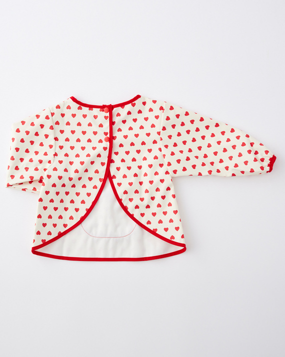 LILI et NENE キッズ BONTON KIDS TABLIER COEUR（ROUGE ）T2