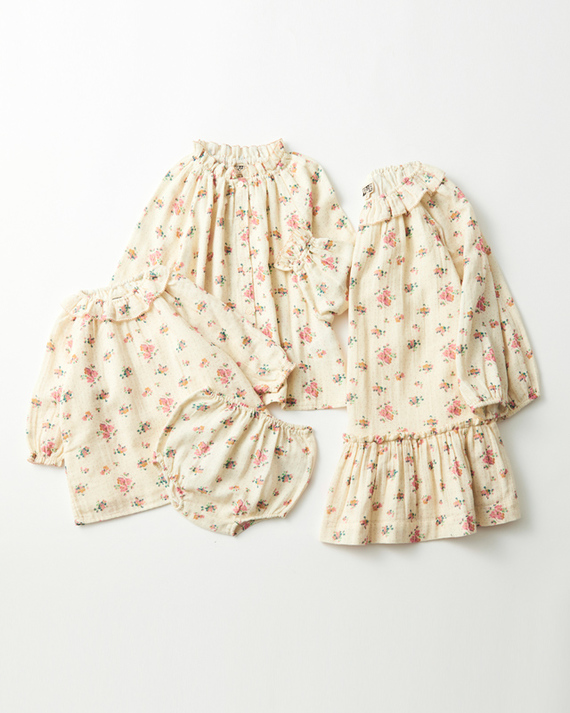 LILI et NENE ベビー BONTON 2023AW BABY DAMOUR ROBE BEBE（IMP FLEUR