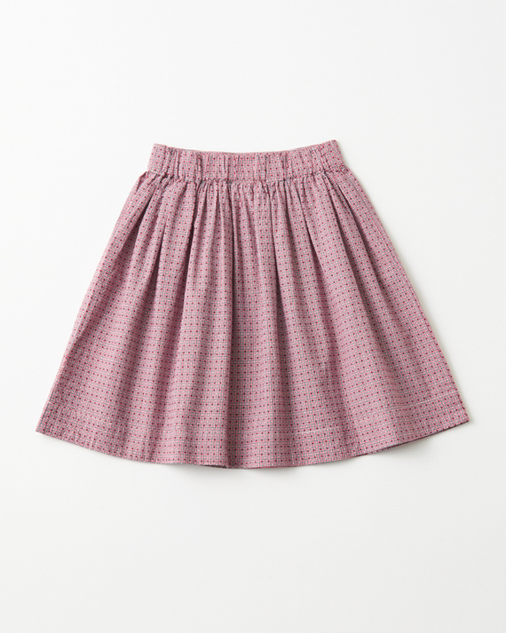 LILI et NENE BONTON（ボントン） 【9/16までSALE 50%OFF】BONTON 2023AW KIDS HEDDA JUPE  FILLE（CARREAU NAVY ）4A-10A