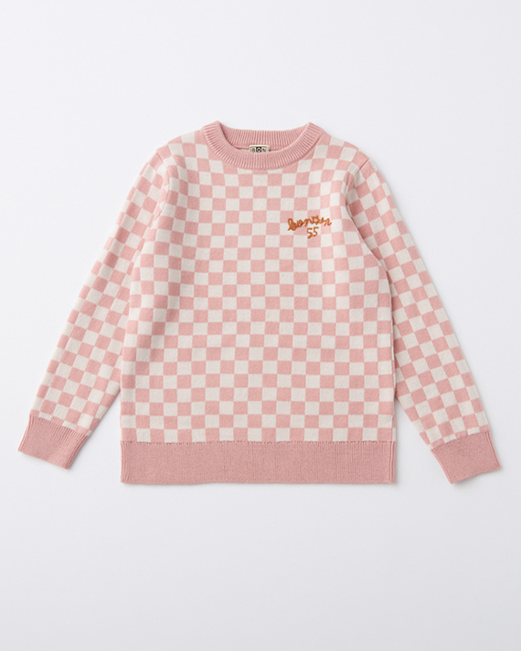 LILI et NENE キッズ BONTON 2023AW KIDS PULL DAMIER（DAMIER ROSE