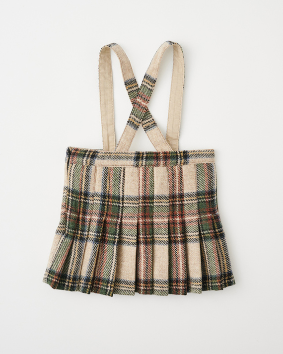 caramel gold check WOVEN SKIRT 4y