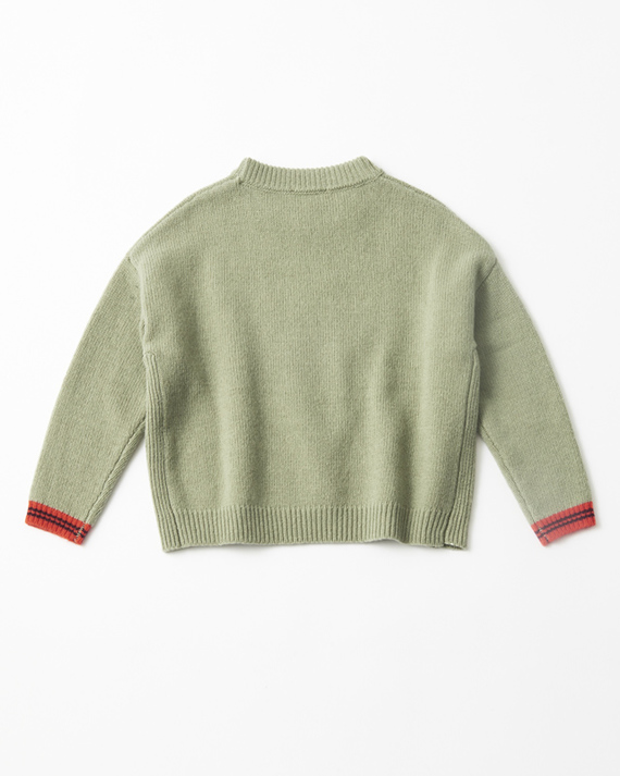 LILI et NENE キッズ CARAMEL 2023AW KIDS KNITTED JUMPER（SAGE GREY