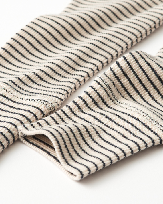 LILI et NENE ベビー CARAMEL JERSEY BABY LEGGINGS（NAVY/CREAM ）12M-2A