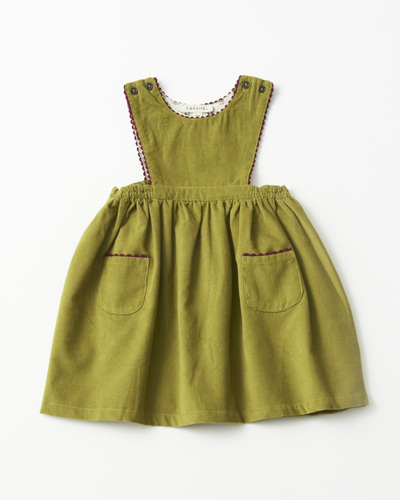 LILI et NENE ベビー CARAMEL 2023AW WOVEN BABY DRESS（LIME