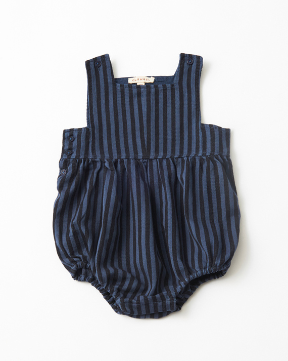 LILI et NENE ベビー CARAMEL 2023AW BABY WOVEN BABY ROMPE（STORM