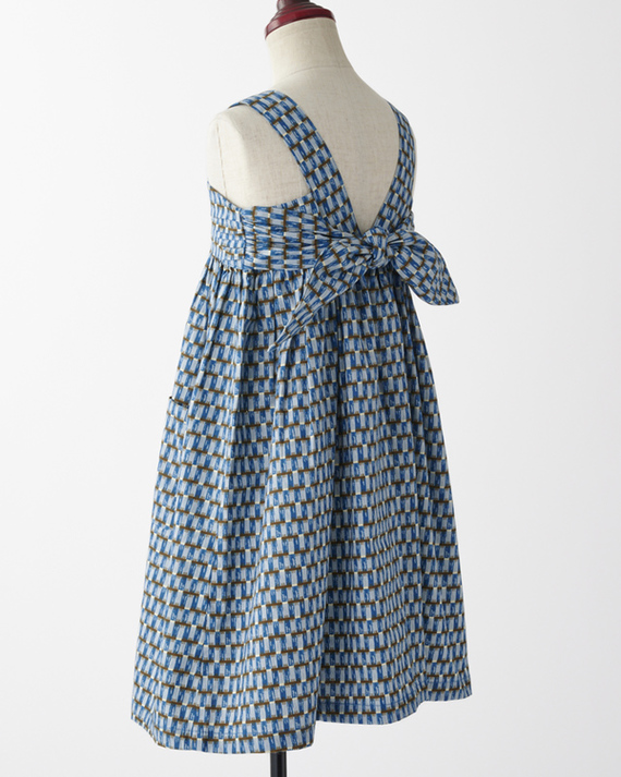 LILI et NENE キッズ CARAMEL 2023SS KIDS WOVEN DRESS（BLUE GEOPRINT
