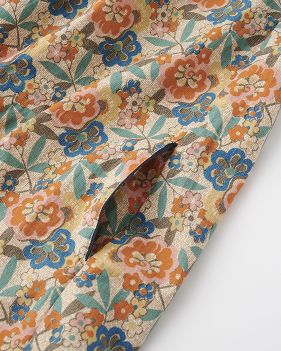 caramel vintage floral ワンピース 3y LILI et NENE キッズ CARAMEL 2023SS KIDS WOVEN DRESS（VINTAGEFLORAL