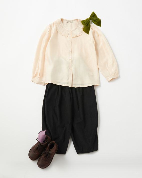 LILI et NENE キッズ CARAMEL 2024AW KIDS BOBBY TROUSER（BLACK）8A-12A
