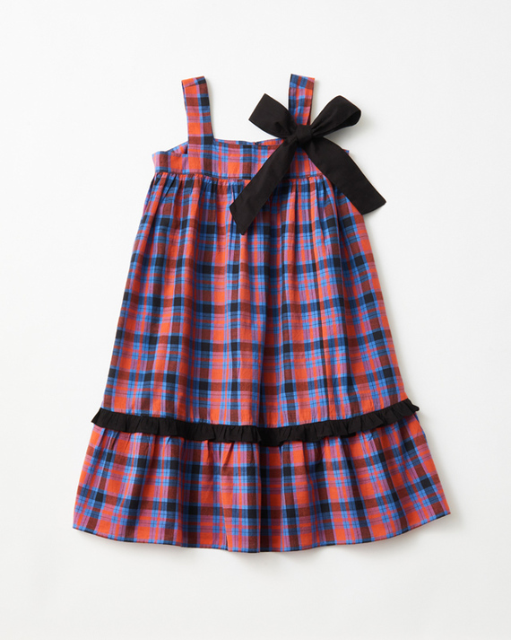 LILI et NENE キッズ CARAMEL 2024SS KIDS PEONY DRESS（RED/BLUE 