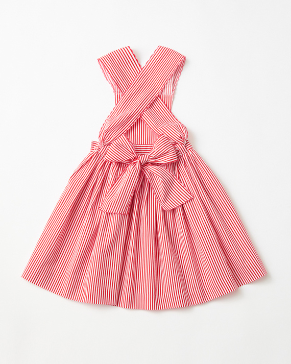 LILI et NENE キッズ CARAMEL 2024SS KIDS PEPPERMINT DRESS（RED 