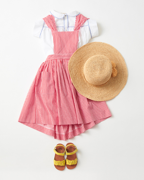 LILI et NENE キッズ CARAMEL 2024SS KIDS PEPPERMINT DRESS（RED 