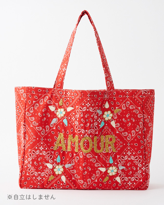 CSAO(サオ) AMOUR手刺繍トートバッグ CSAO(サオ) AMOUR手刺繍トートバッグ