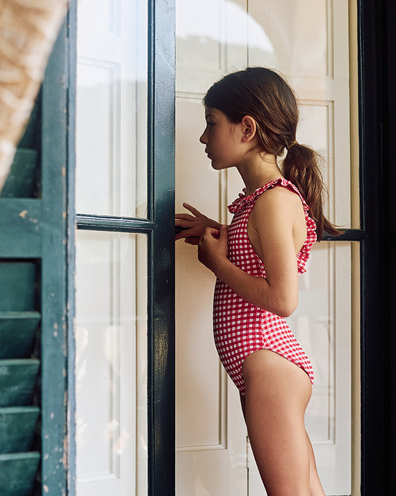 LILI et NENE キッズ CANOPEA 2023SS KIDS ALBA - ONE PIECE（Vichy 