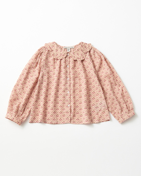 LILI et NENE キッズ EMILE&IDA 2023AW KIDS BLOUSE（CHERRY ）3A-6A