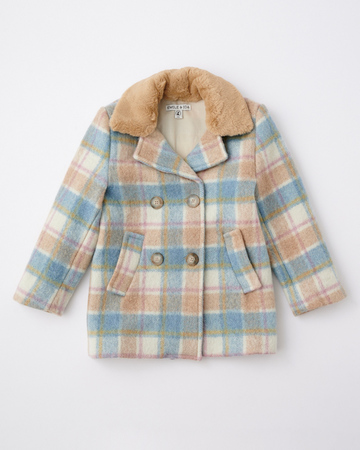 LILI et NENE キッズ EMILE&IDA 2023AW KIDS COAT（CARREAU PASTEL ）4A-6A