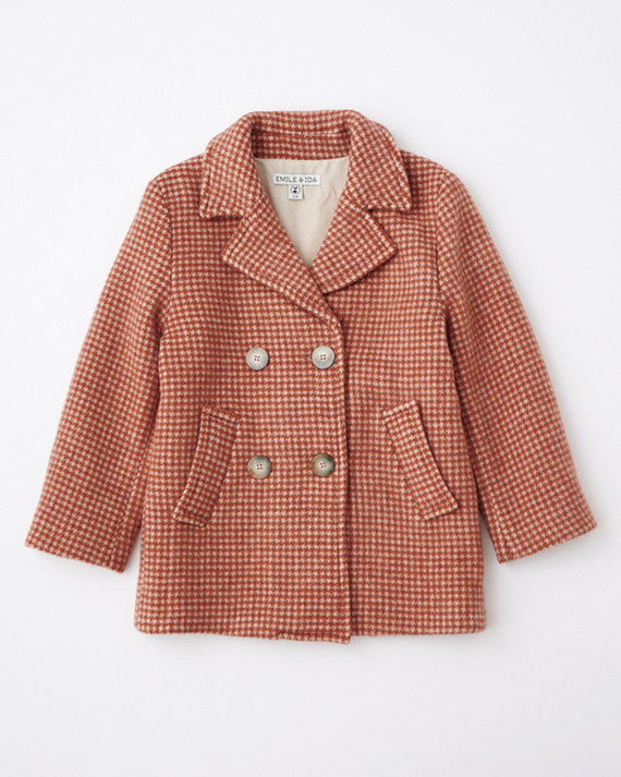 LILI et NENE キッズ EMILE&IDA 2023AW KIDS COAT（PIED DE POULE ）6A