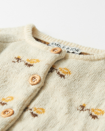 LILI et NENE キッズ EMILE&IDA 2023AW KIDS CARDIGAN（ECRU ）4A-6A