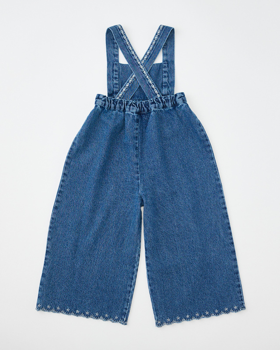 LILI et NENE キッズ EMILE ET IDA 2024AW KIDS SALOPETTE JEAN BRODE