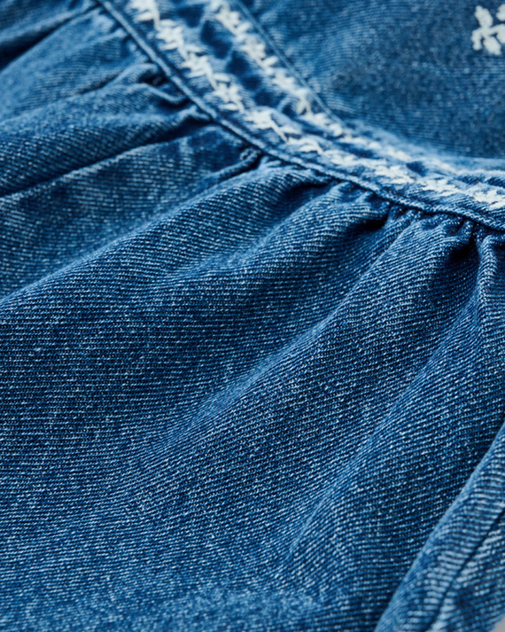 LILI et NENE キッズ EMILE ET IDA 2024AW KIDS SALOPETTE JEAN BRODE