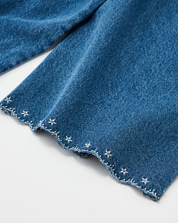 LILI et NENE キッズ EMILE ET IDA 2024AW KIDS SALOPETTE JEAN BRODE