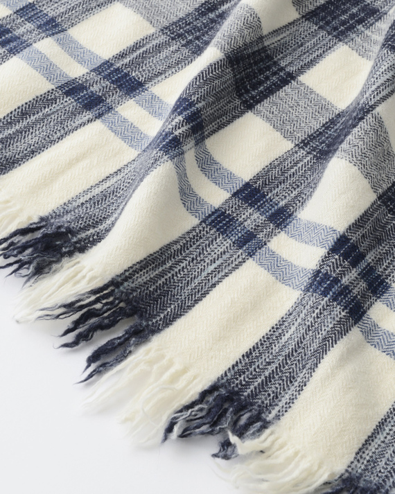 未使用 KHADI & CO カディー&コー　マルチカバー　ウール　白黒 62kc-kbw904a_01.jpg