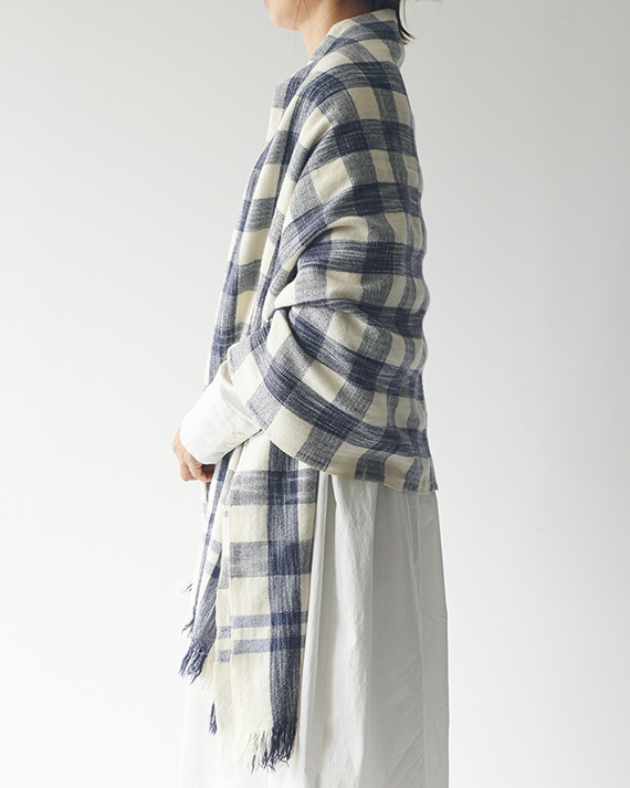 未使用 KHADI & CO カディー&コー マルチカバー ウール 白黒 【公式通販】