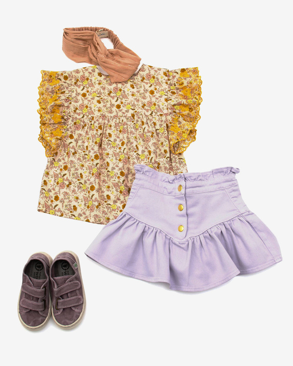 LILI et NENE キッズ LOUIS LOUISE 2023SS KIDS SKIRT PIPEAU（MAUVE 