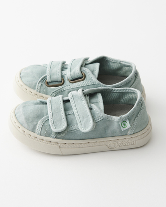 Lili Et Nene キッズ Natural World キッズ Doble Scractch Enzimatico ベルクロスニーカー 640 Aqua ブルー 25 31